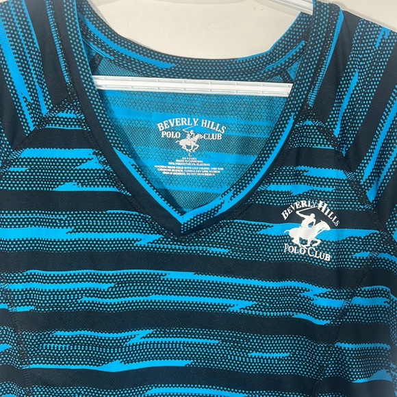 BEVERLY HILLS POLO CLUB V NECK WOMEN TOP IN SIZE LARGE - Picture 3 of 5